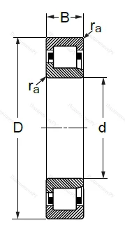 Цилиндрический роликовый подшипник 42308 (NJ 308) в Нижнем Тагиле