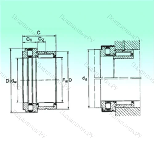 Подшипник комбинированный NKXR 17