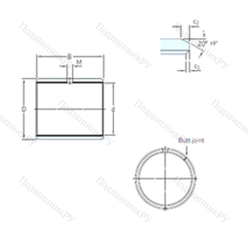 Подшипник скольжения PCM 040503 E/VB 055