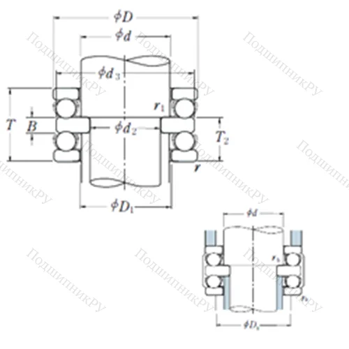 Подшипник шариковый упорный 52317