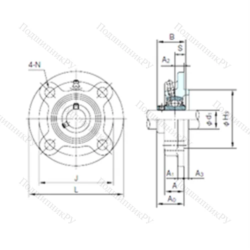 Подшипниковый узел шариковый радиальный UCFCX 18
