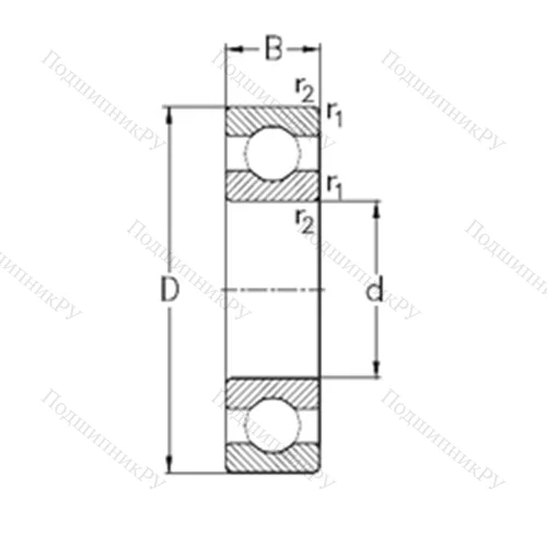 Подшипник шариковый радиальный 6330-M