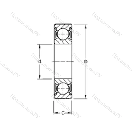 Подшипник шариковый радиальный 6904-ZZ от производителя  CYSD