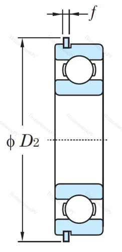 Однорядный шариковый подшипник 6006 2RS NR от производителя  KOYO