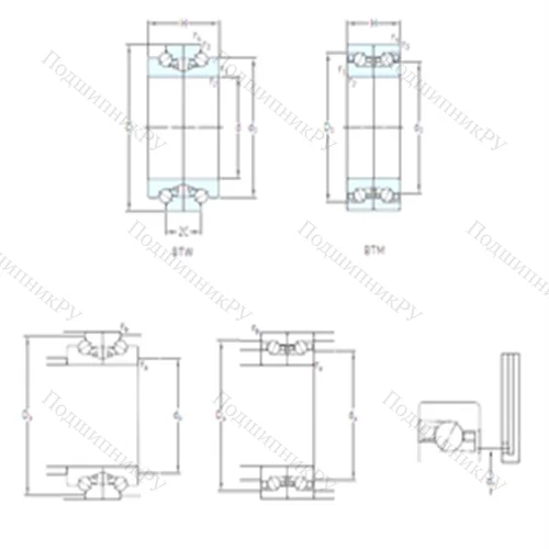 Подшипник шариковый радиально-упорный спаренный BTM 110 ATN 9/HCP 4CDB от производителя  SKF