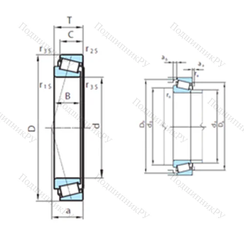 Подшипник роликовый радиально-упорный PSL 611-301