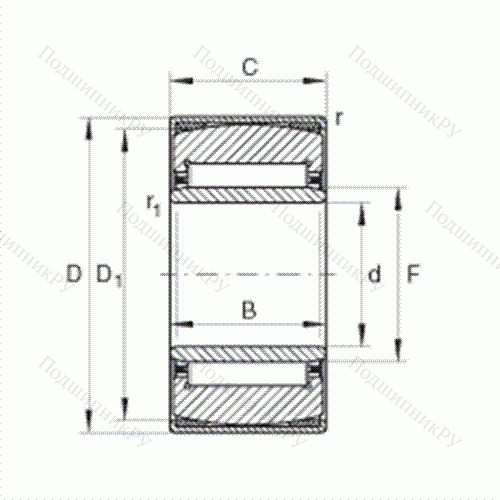 Подшипник роликовый игольчатый самоустанавливающийся