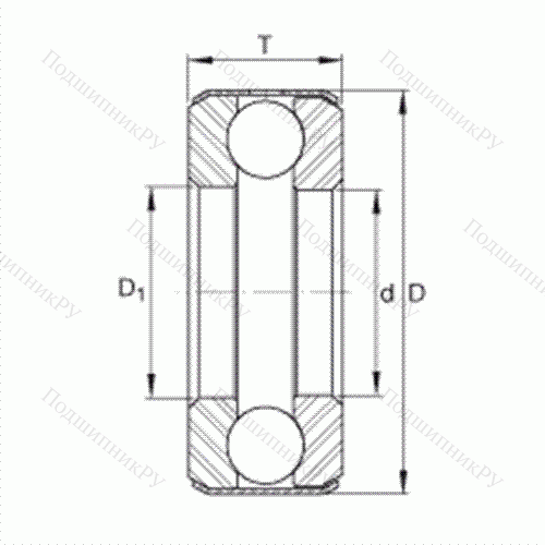 Подшипник шариковый упорный B 34 от производителя  INA Подшипник шариковый упорный B 34 от производителя  INA