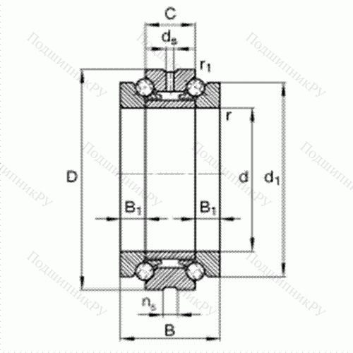 Подшипник шариковый упорно-радиальный 234452-M-SP от производителя  FAG Подшипник шариковый упорно-радиальный 234452-M-SP от производителя  FAG
