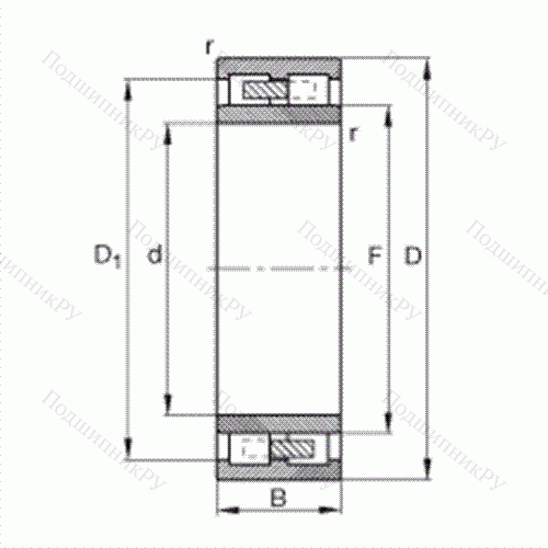 Подшипник роликовый радиальный NNU 4126-M от производителя  FAG Подшипник роликовый радиальный NNU 4126-M от производителя  FAG