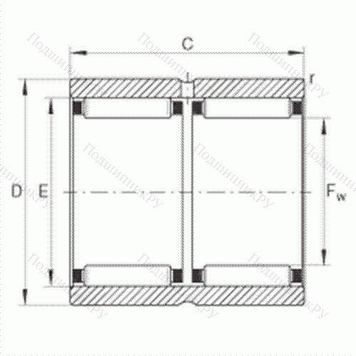 Подшипник роликовый игольчатый RNAO 60X 78X 40-ZW-ASR 1