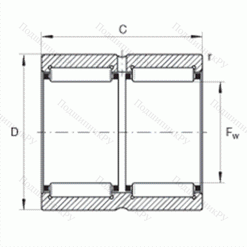 Подшипник роликовый игольчатый RNA 6913-ZW