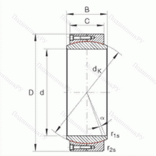 Подшипник шарнирный GE 500-DW