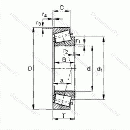 Подшипник роликовый конический 32008-XA от производителя  FAG Подшипник роликовый конический 32008-XA от производителя  FAG