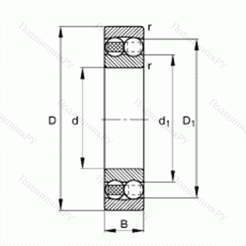 Подшипник шариковый радиально-сферический 2309-TVH от производителя  FAG Подшипник шариковый радиально-сферический 2309-TVH от производителя  FAG