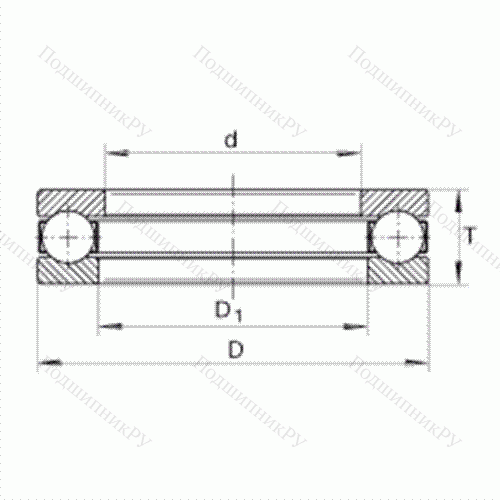 Подшипник шариковый упорный GT 34 от производителя  INA Подшипник шариковый упорный GT 34 от производителя  INA